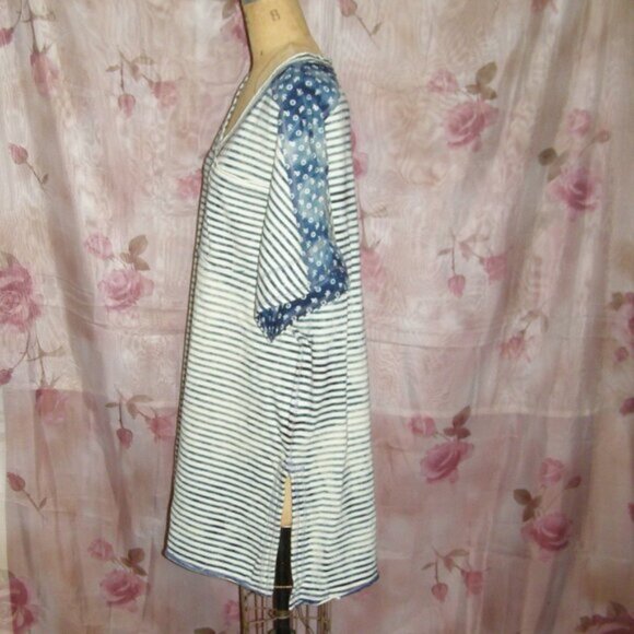 NWOT XS Free People We The Free Oversized fit True Blue Tee Tunic Top - Picture 9 of 11